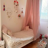 Baldacchino per letto bambina colore rosa