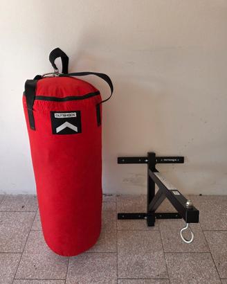 Kit Sacco da boxe + gancio a muro 
