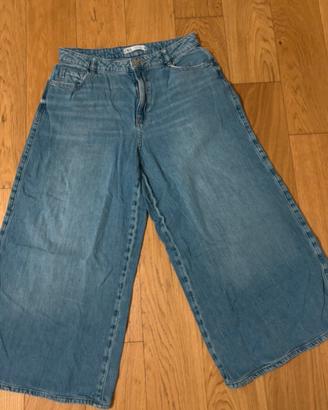 Jeans zara wide leg - modificati in sartoria