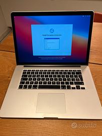 Macbook Pro 15” Retina i7 RAM 16 GB 256 GB SSD
