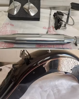 marmitte comandi specchietti parafango Harley 1340