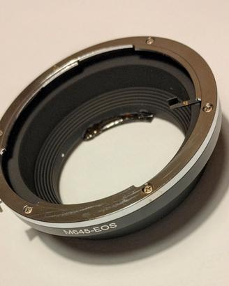 adattatore per lenti Mamiya 645 su Canon eos