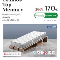 Materasso Cosmos Top
Memory [Come Nuovo]