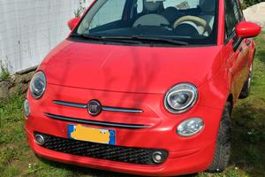 Fiat 500 rosso corallo lounge 2018 benzina 1.2