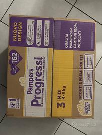 162 Pannolini pampers progressi taglia 3 4-9kg