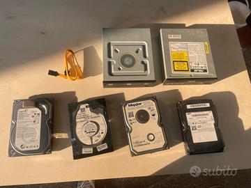 Lotto di hard disk e masterizzatori 