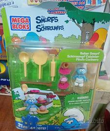 Mega Bloks the Smurfs toy set puffo Golosone Cuoco