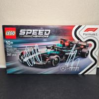 Lego F1 Mercedes Kimi Antonelli e Russell autograf