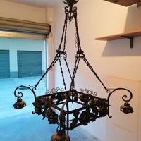 lampadario ferro battuto