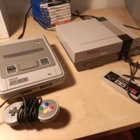 Nintendo NES 8 bit e Super Nintendo SNES 16 bit