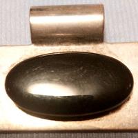 CIONDOLO VINTAGE CON PIETRA NERA