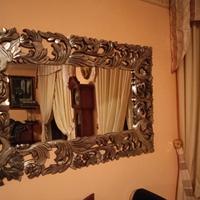 Specchio foglia argento 