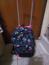 EASTPAK ZAINO PINNACLE WILD NAVY E CARRELLO