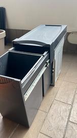 Carrello con bidoncini doppio