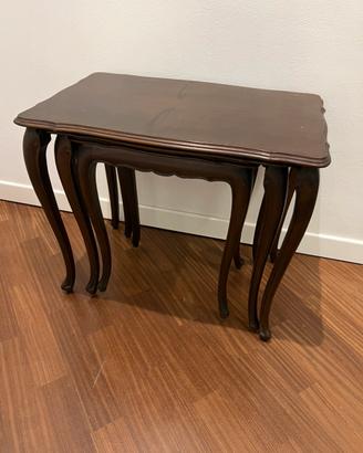 Set Tavolini impilabili chippendale
