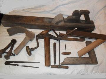 Lotto attrezzi falegname mastro bottaio primi 1900