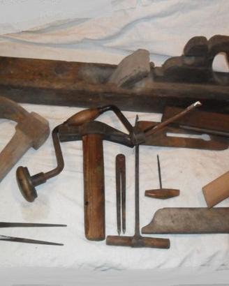 Lotto attrezzi falegname mastro bottaio primi 1900