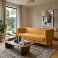 Divano vintage anni '80 color giallo ocra - senape