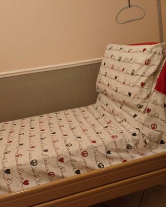 Letto elettrico sanitario con sponde e alzamalati