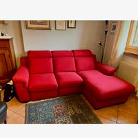 Divano con penisola + poltrona relax motorizzato