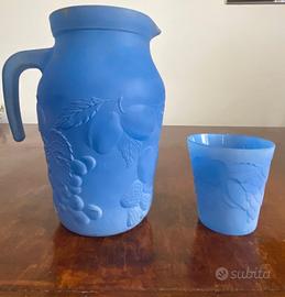 Caraffa + bicchieri blu