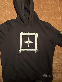 Felpa nera uomo Stone Island