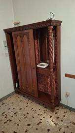 Mobile vintage appendiabiti e porta telefono