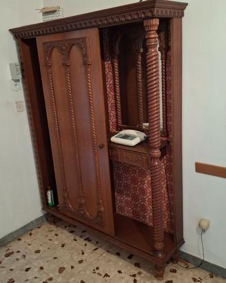 Mobile vintage appendiabiti e porta telefono