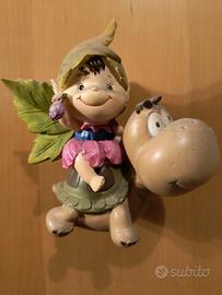 Collezionismo Folletto Elfo alato su una tartaruga