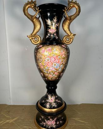 Vaso Vintage Decorativo in Ceramica con fiori.