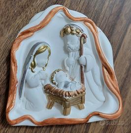 presepe nelle tonalità dell'oro 