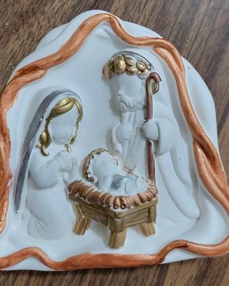 presepe nelle tonalità dell'oro 
