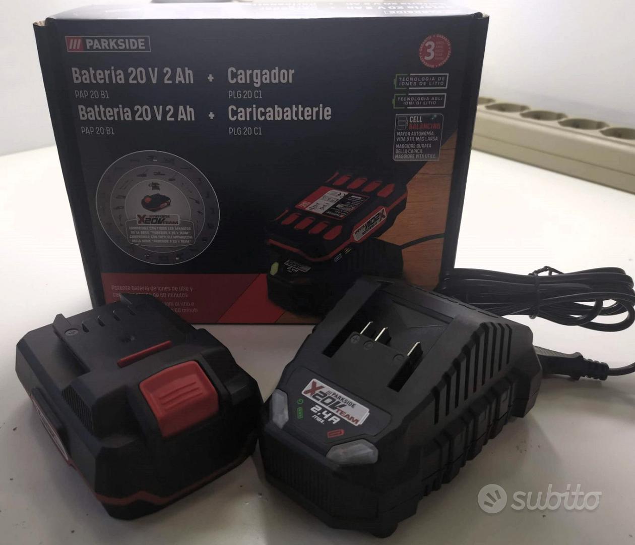 Batteria Parkside 20V 2Ah + caricabatterie - NUOVO - Giardino e Fai da te  In vendita a Milano