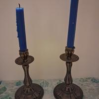 2 candelieri monocandela argento 800