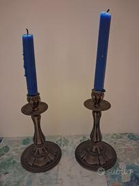 2 candelieri monocandela argento 800
