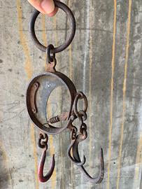 Antica bilancia a molla in ferro 100kg primi 900