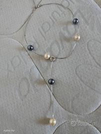 collana in argento e perle