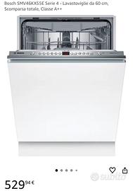 Lavastoviglie Bosch serie 4 Classe A++