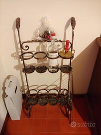Cantinetta Portabottiglie in Ferro Battuto
