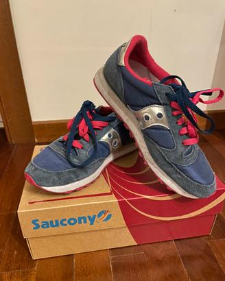 Saucony Jazz da donna fucsia e blu