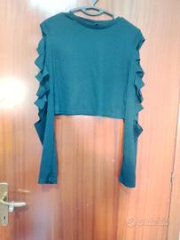 maglia a maniche lunghe nera 