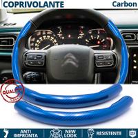 COPRIVOLANTE per CITROEN in FIBRA CARBONIO Blu