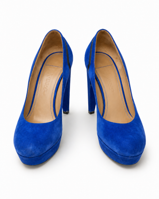 Décolleté Versace Collection Donna Blu Camoscio
