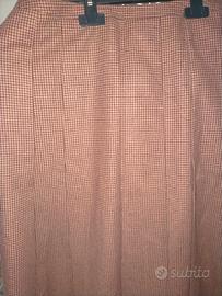 Gonna a pied de poule in lana.