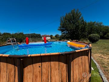 Piscina Bestway effetto legno diametro 5,5 metri
