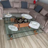 TAVOLINO IN VETRO PER ARREDO DA SOGGIORNO