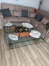 TAVOLINO IN VETRO PER ARREDO DA SOGGIORNO