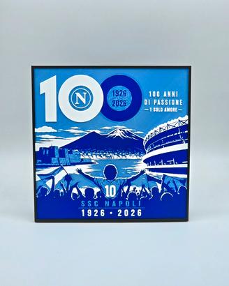 Quadro Centenario Napoli 1926-2026  20x20cm