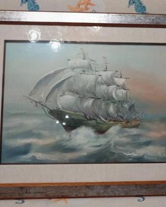 quadro,  dipinto veliero olio Miglietta