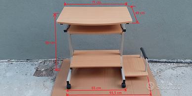 Mobile scrivania tavolino porta pc computer